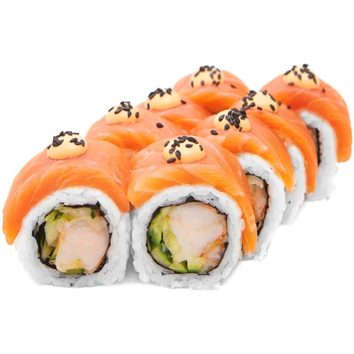 Дракон з креветкою та лососем